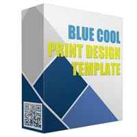 Blue Cool Print Design Template