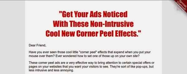 Easy Corner Peel Ads