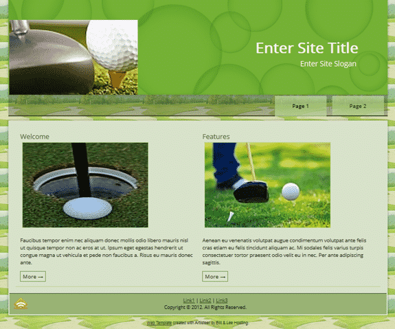 Golf Templates 1