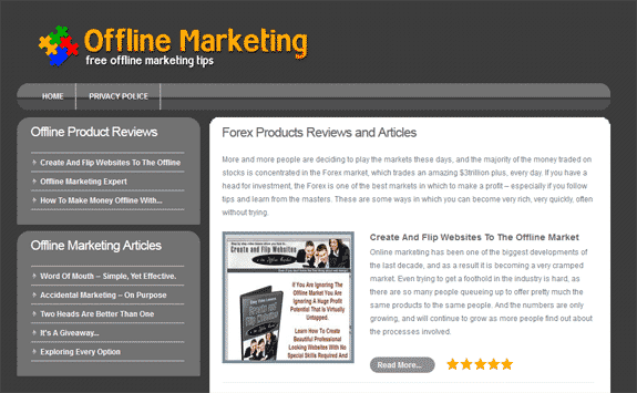 Offline Marketing Niche Site