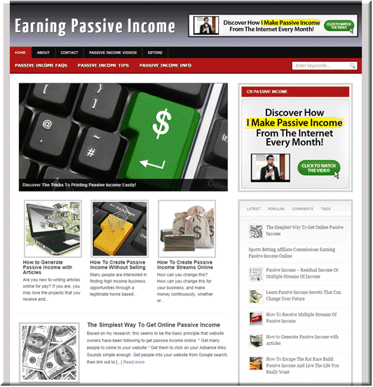 Passive Income PLR Site