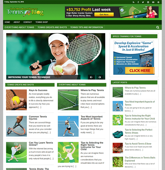 play tennis plr blog