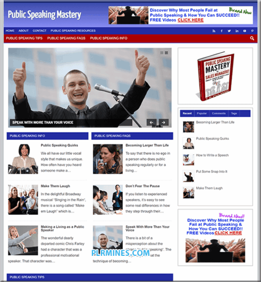 Public Speaking WordPress Blog